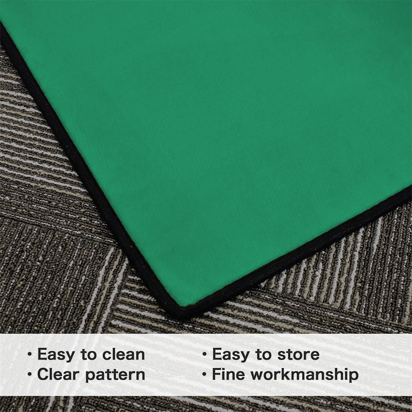 Nigeria Flag Inspired 84x60 Inch Area Rug with Black Binding (Made in the USA)