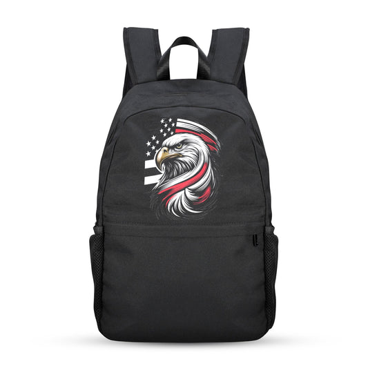 Thin Red Line Flag Inspired Eagle Casual Backpack Printed in the USA
