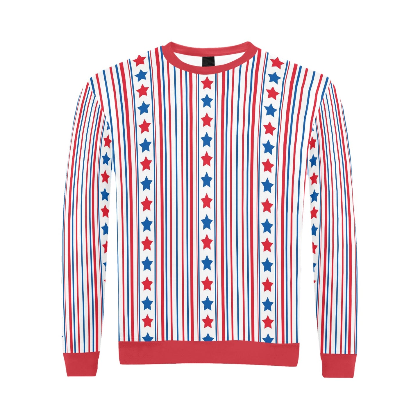 USA/American Flag Inspired Men’s Fuzzy Sweatshirt Made in USA