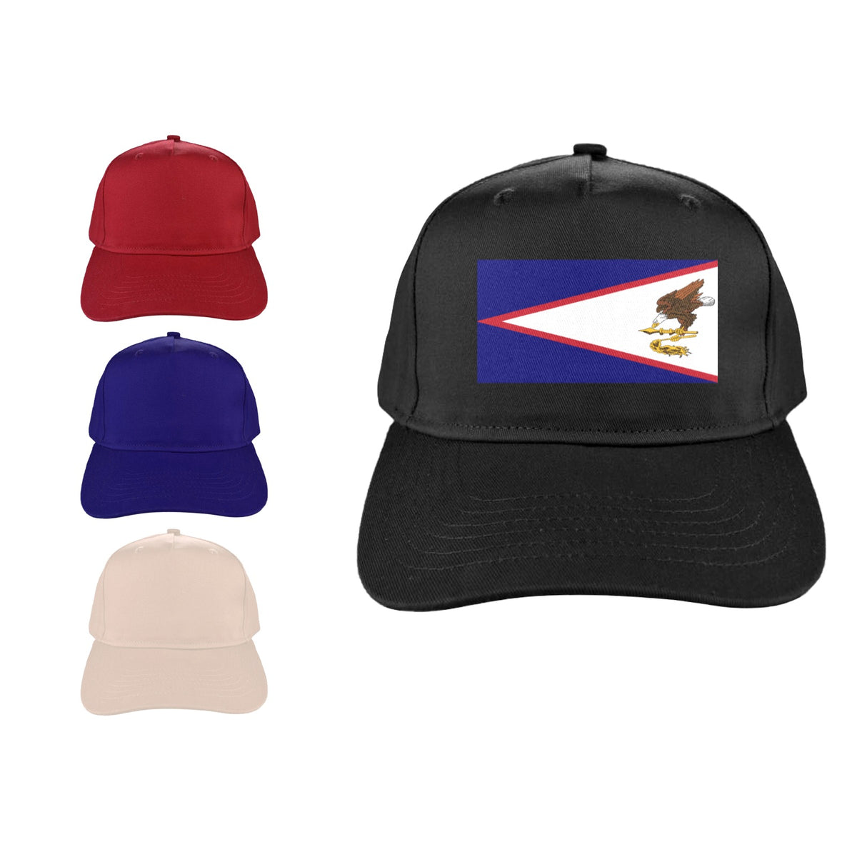 American Samoa Flag Inspired Baseball Cap | Printed in the  USA