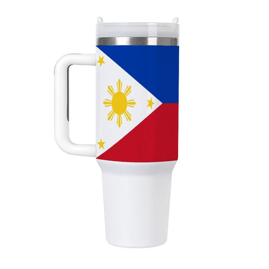 [Brand] travel mug featuring the vibrant flag of Philippines.