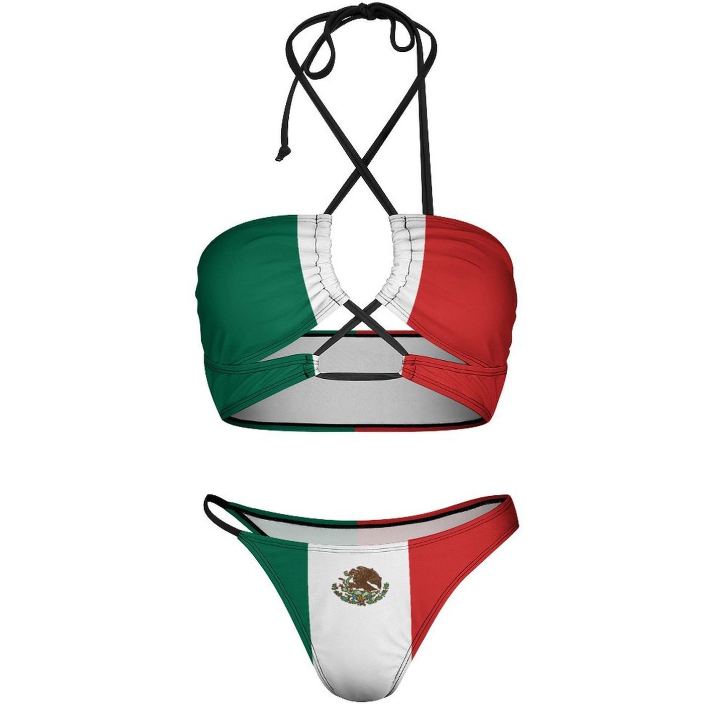 Mexico Flag Inspired Bikini Swimsuit (J197D59)