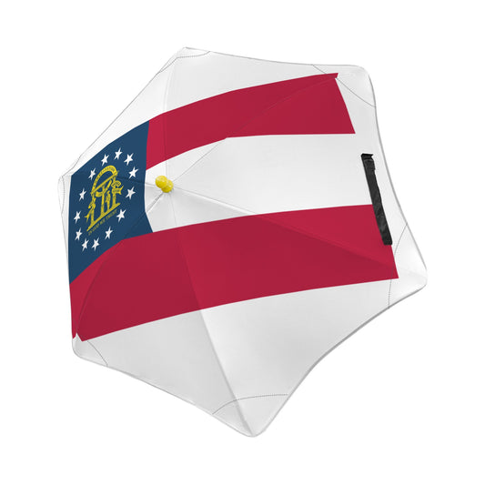 Georgia Flag Inspired Kids Safe Round Corner Umbrella