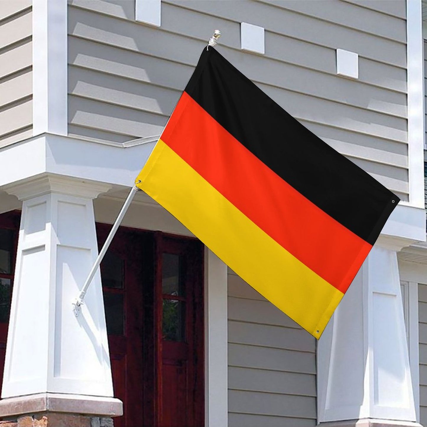 Germany Flag Inspired Wall Mount Flag with Four Grommets (35x59 in)