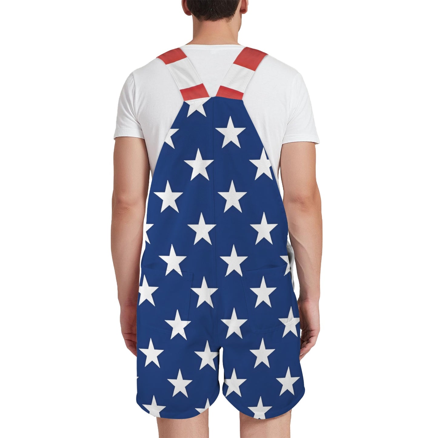 USA/American Flag Inspired Unisex Suspender Jumpsuit
