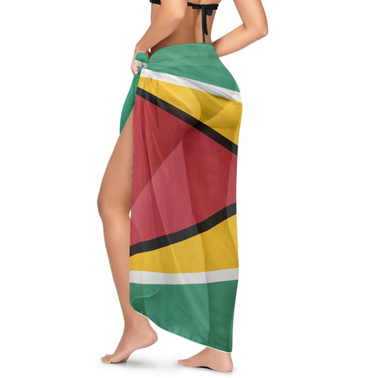 Guyana Flag Inspired Bikini Cover-Up