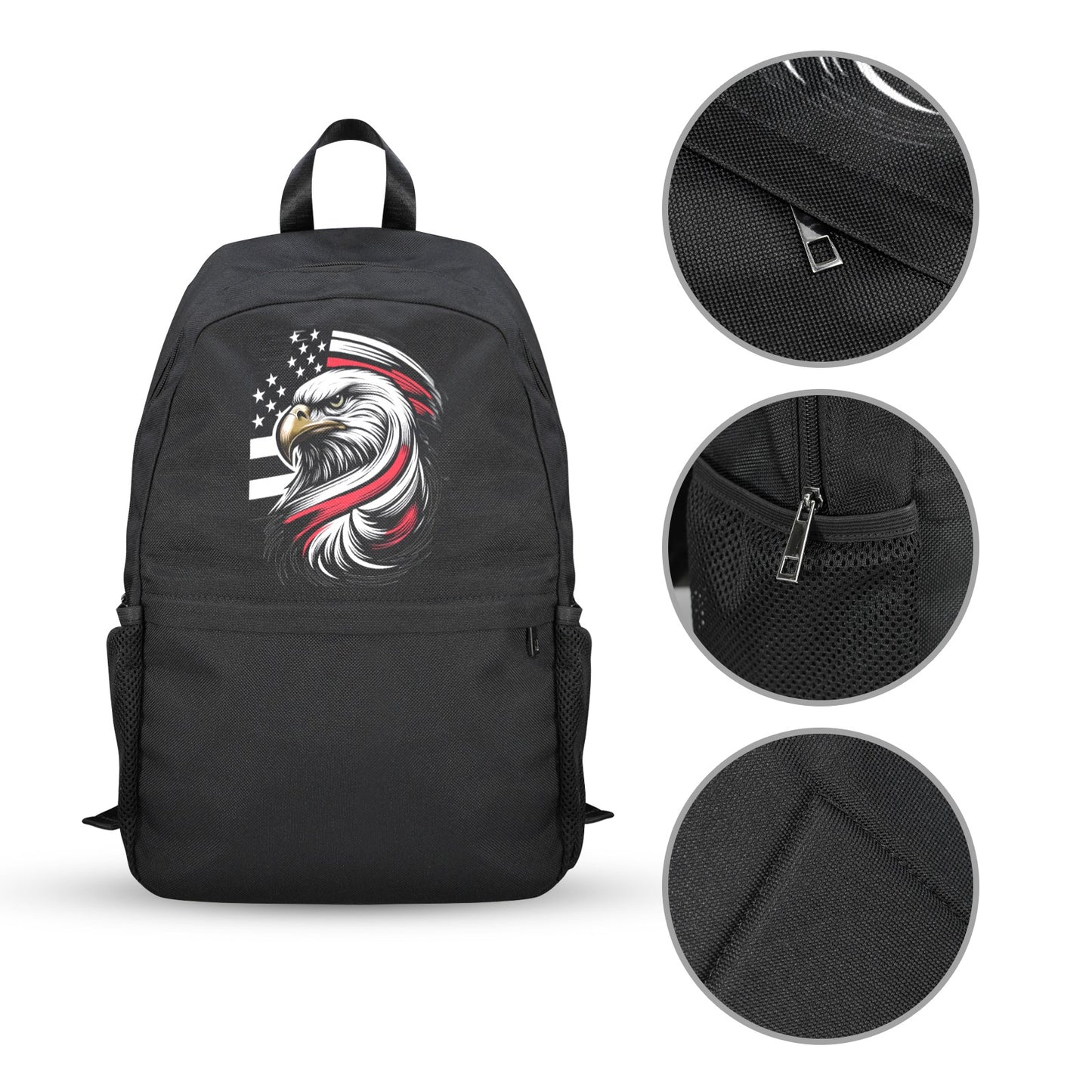 Thin Red Line Flag Inspired Eagle Casual Backpack Printed in the USA