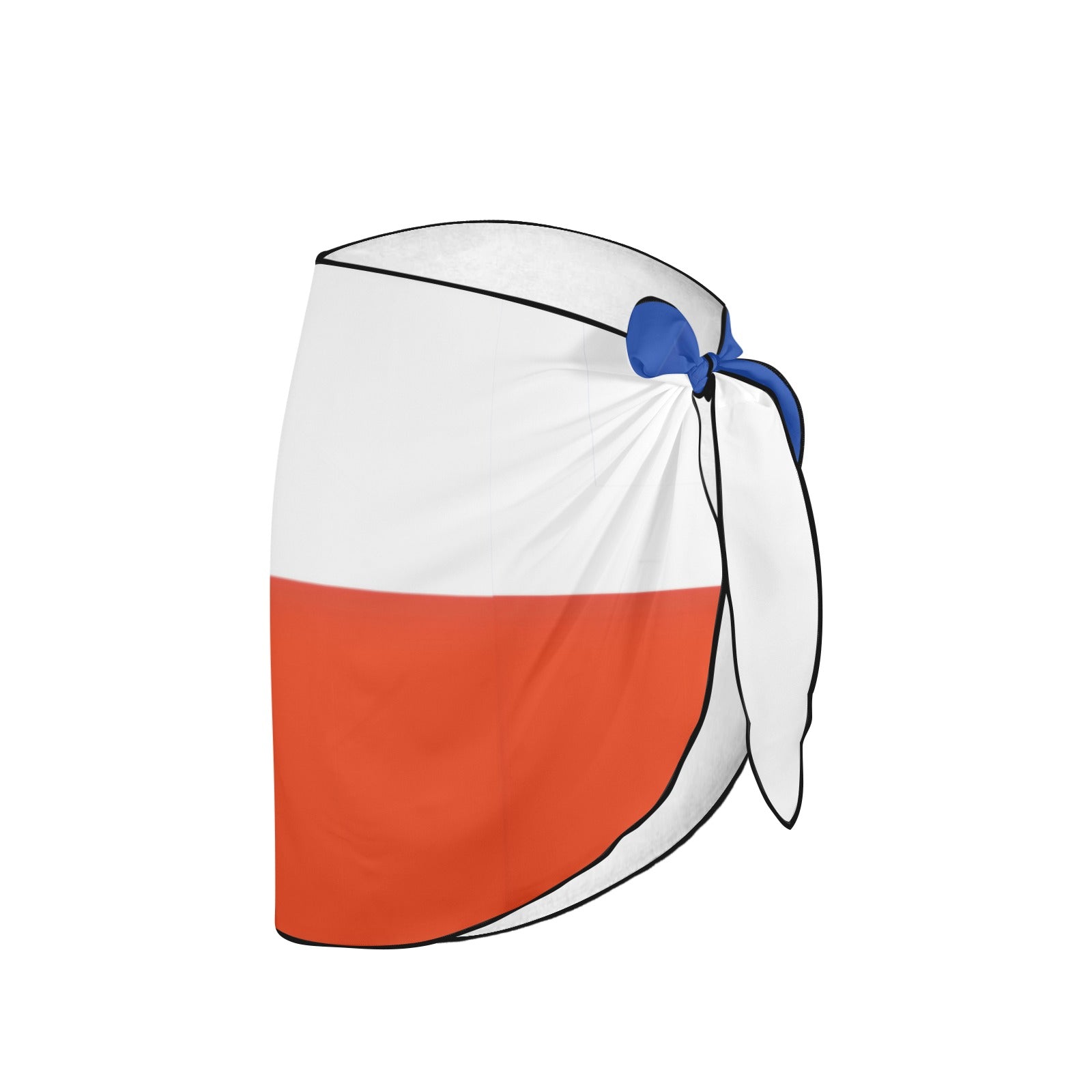 [Brand] red and white skirt with blue side bow.