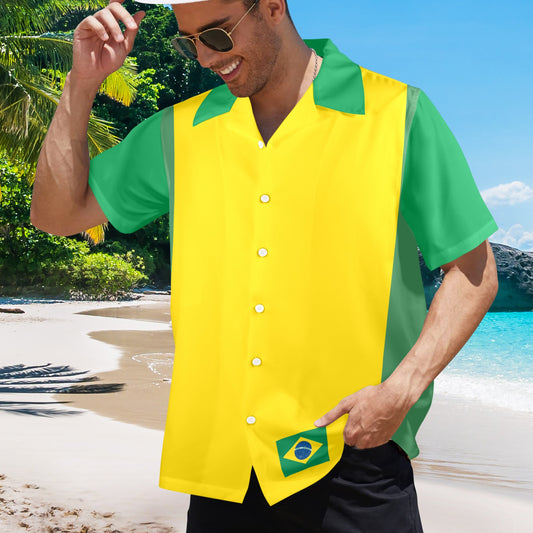Brasil Flag Hawaiian Shirt (Made in USA)