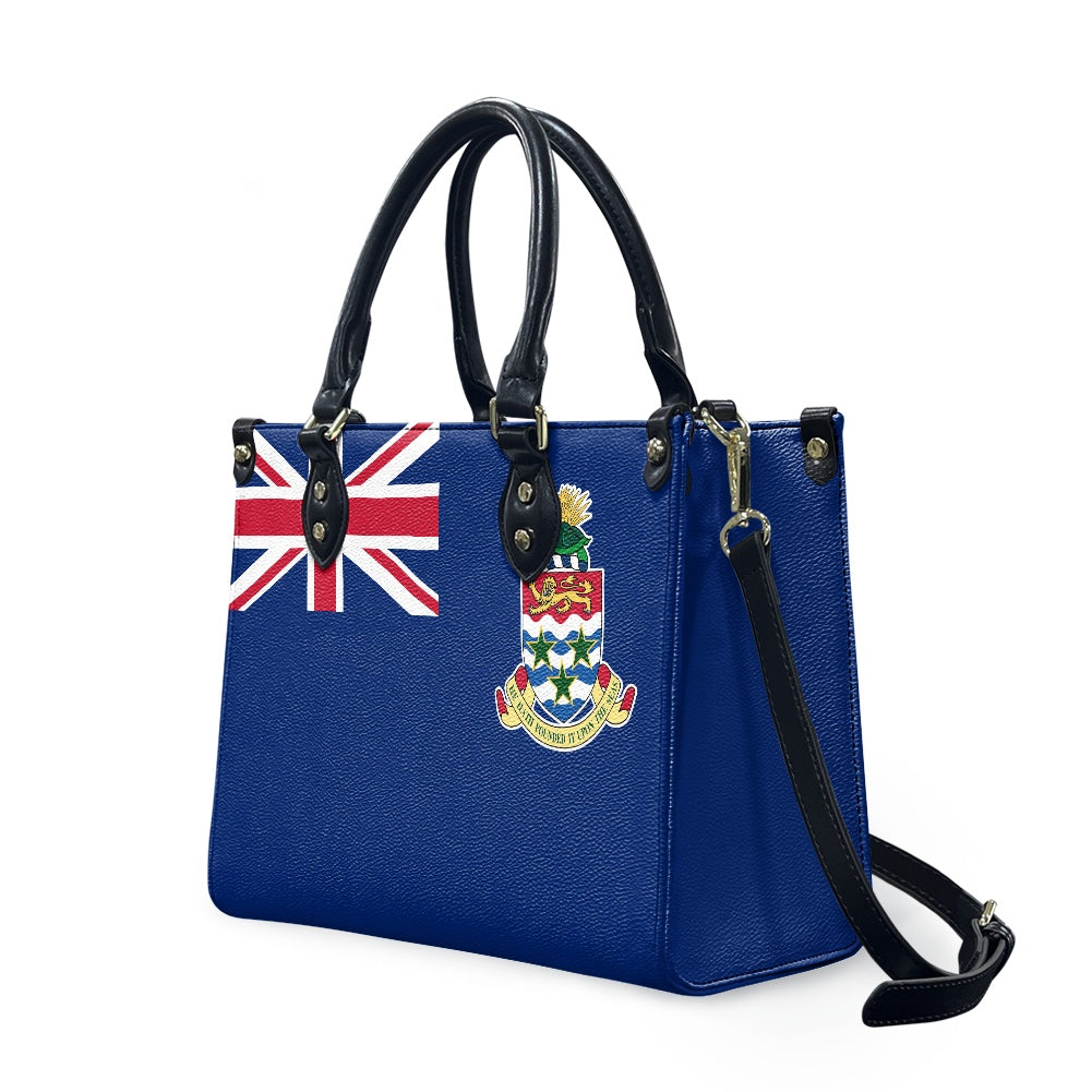 Blue handbag with Cayman Islands flag; Luv My Flag.