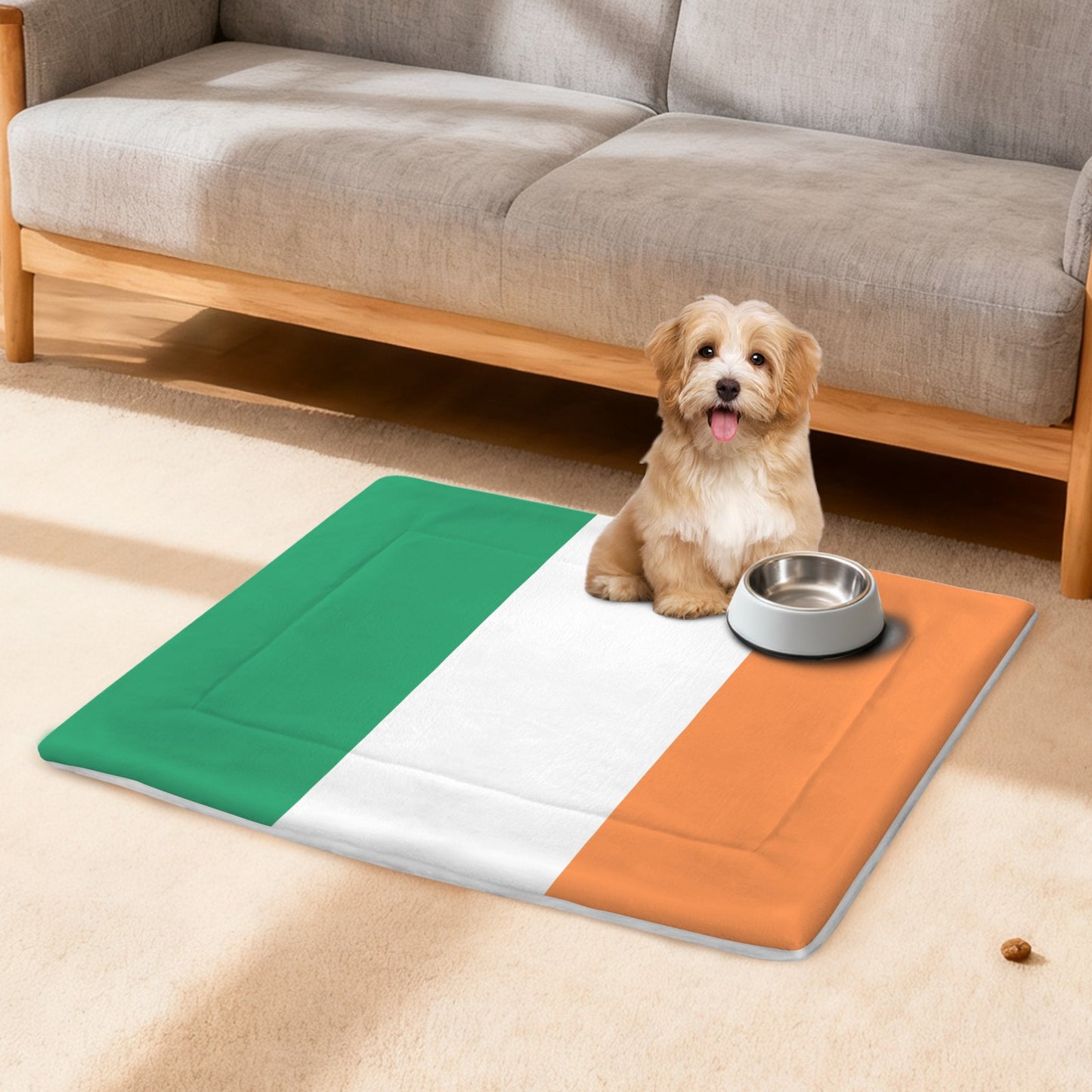 Ireland Flag Inspired Pet Mat 25x18inch (Made in the USA)