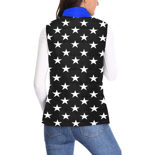 Thin Blue Line Flag Inspired Women's Padded Vest
