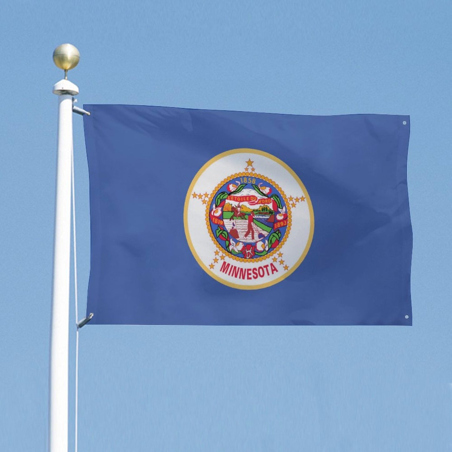 Minnesota (retired) Flag Inspired Wall Mount Flag with Four Grommets (35x59 in)