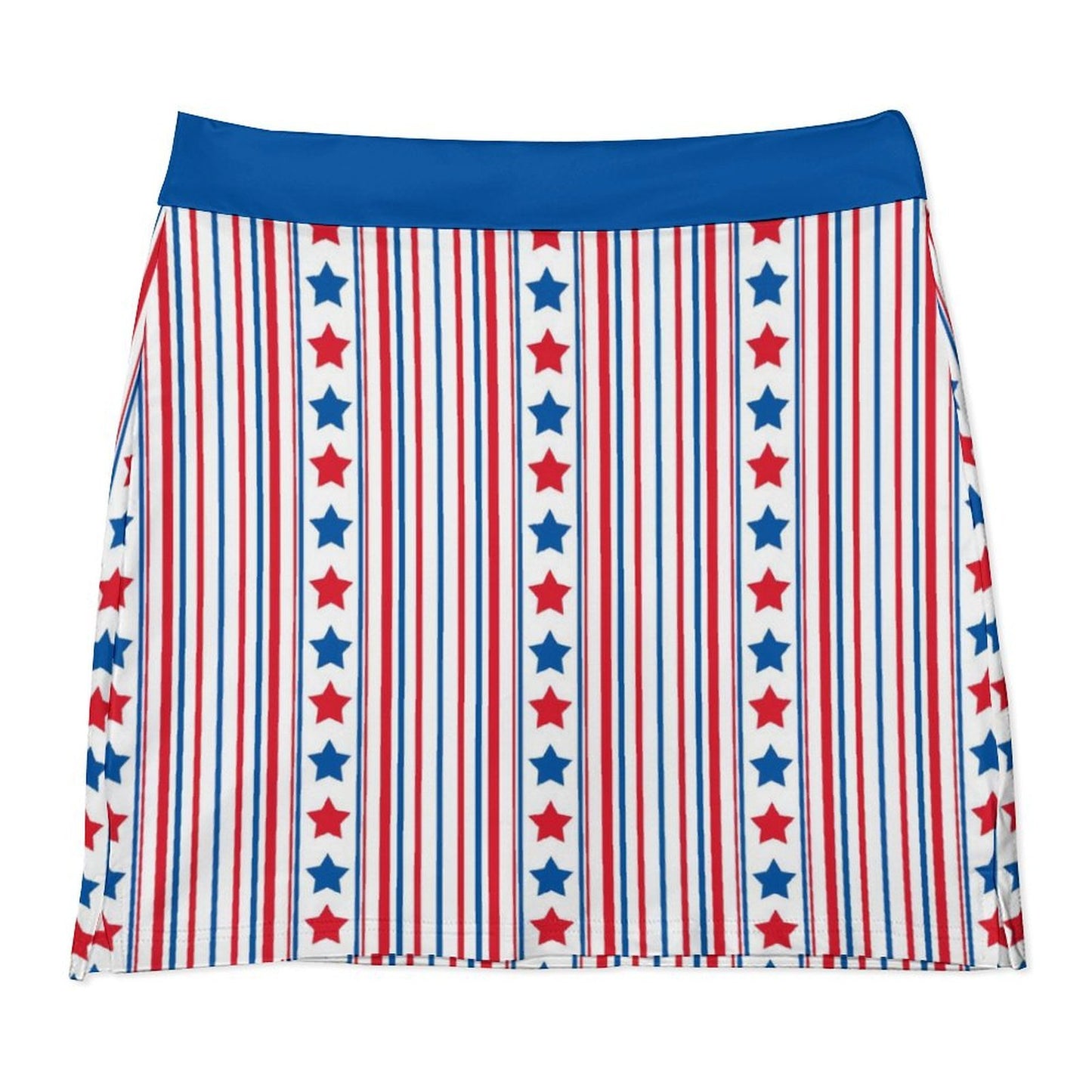 USA/American Flag Inspired Stars and Stripes Pattern Women’s Skort with Pocket