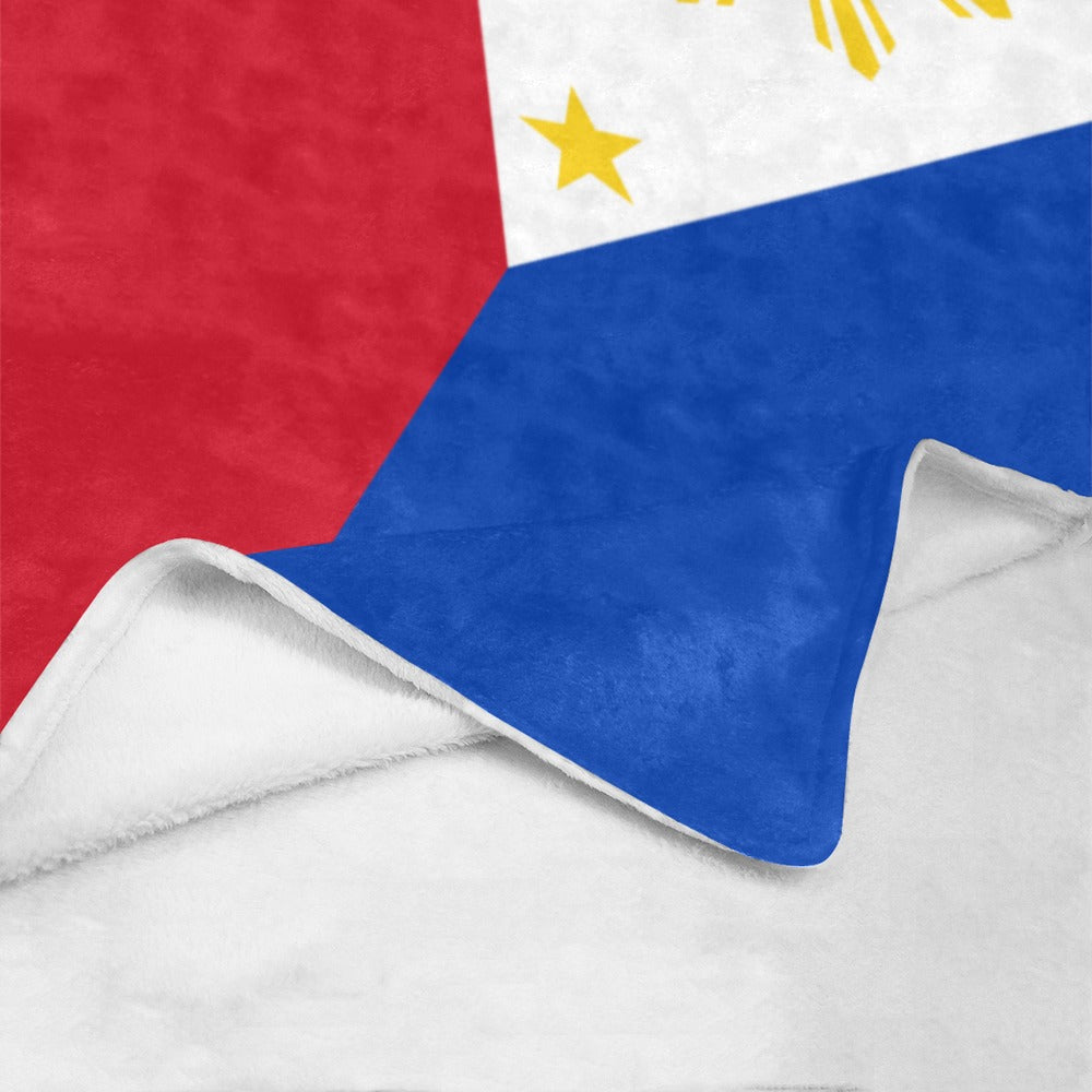 [Luv My Flag] cozy blanket with Philippine flag design.