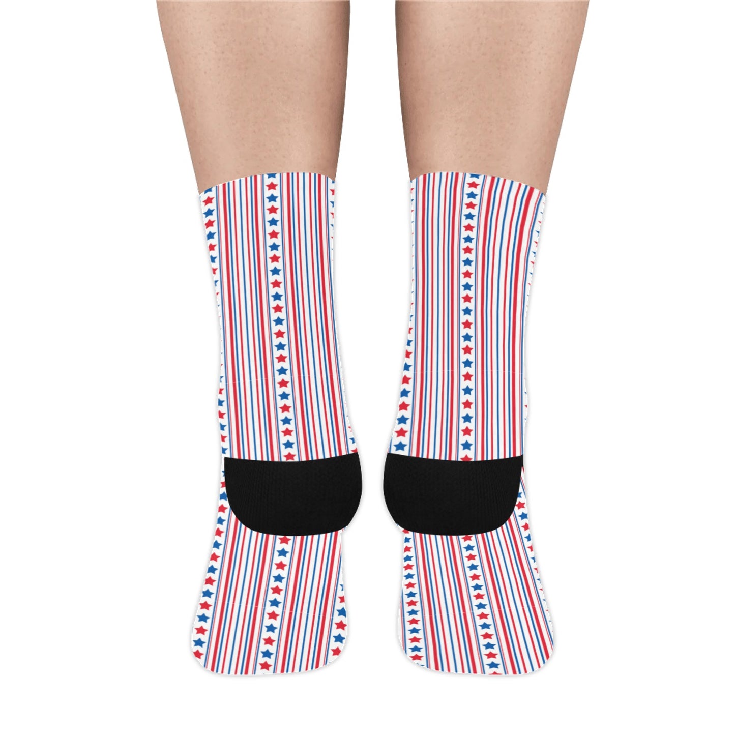 USA/American Flag Inspired Stars & Stripes Pattern Crew Socks | Ships from USA