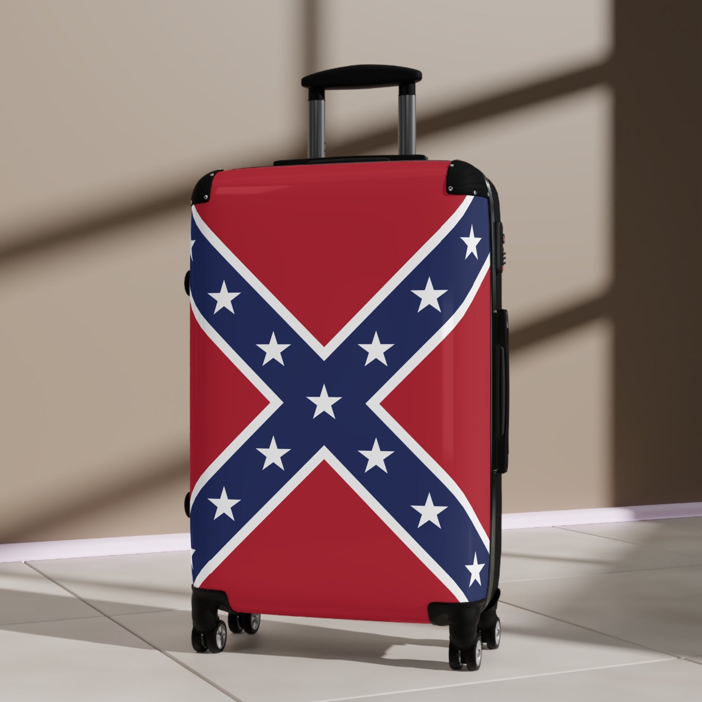 Confederate Battle Flag Inspired Suitcase