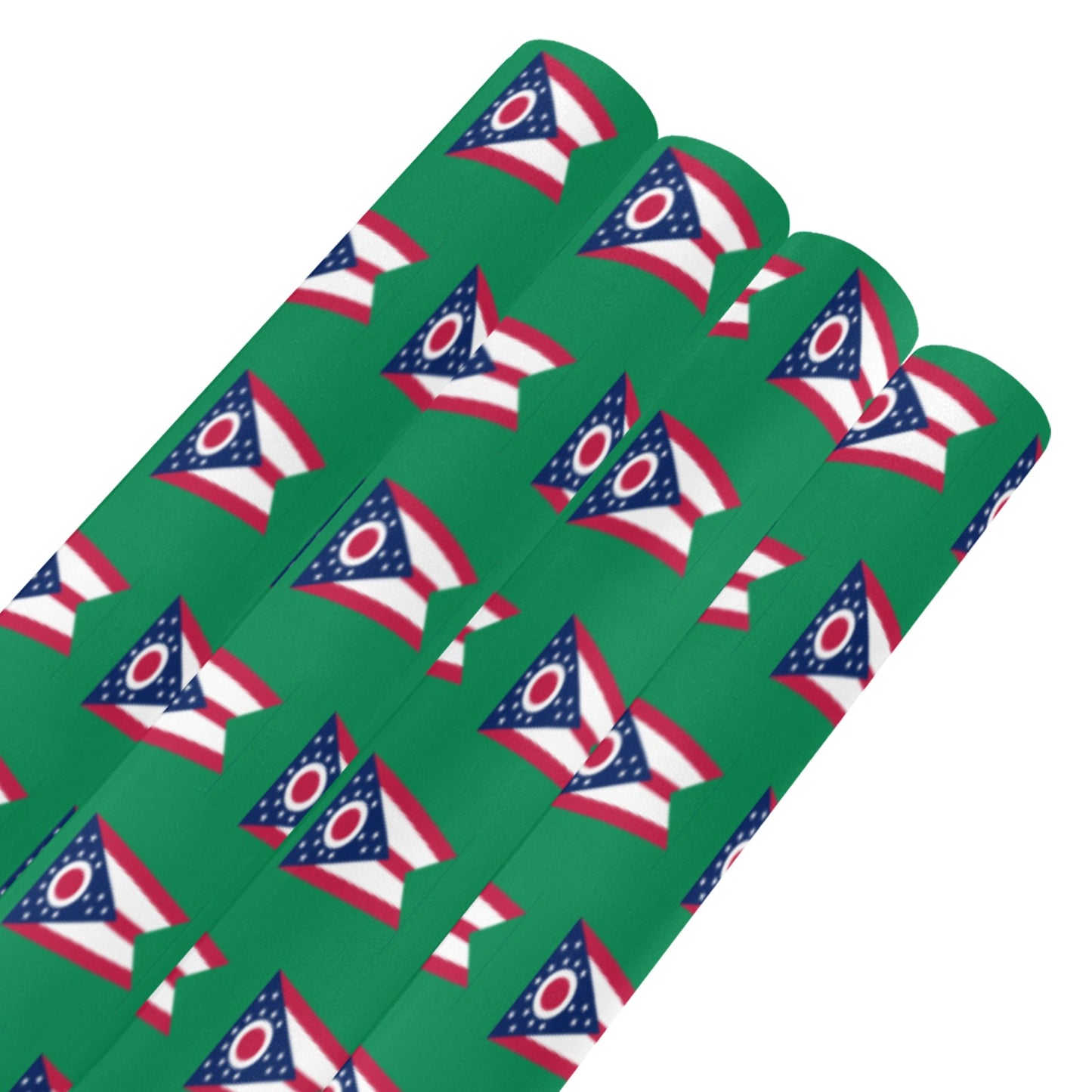 Ohio Flag Custom Gift Wrapping Paper 58"x 22.5" (4 Rolls)