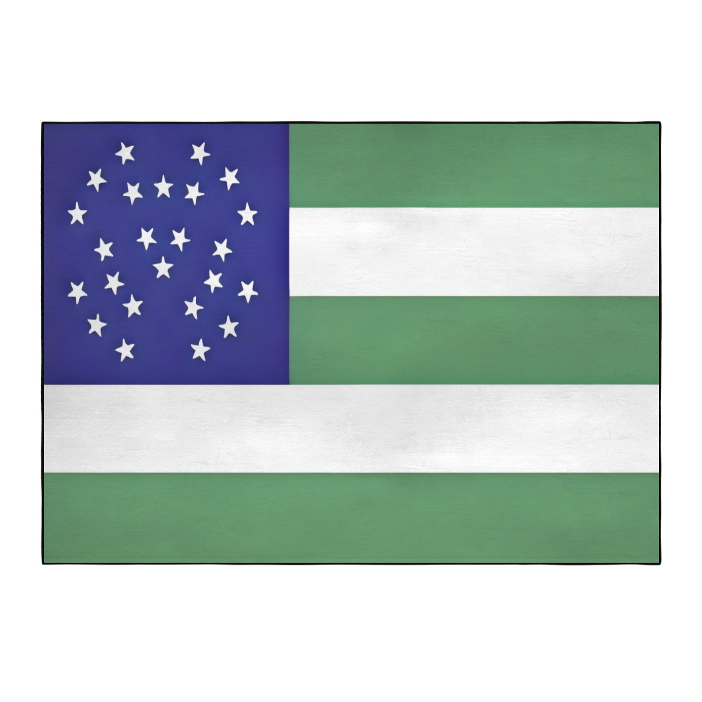 NYPD Flag Inspired 84x60 Inch Area Rug with Black Binding (Made in the USA)