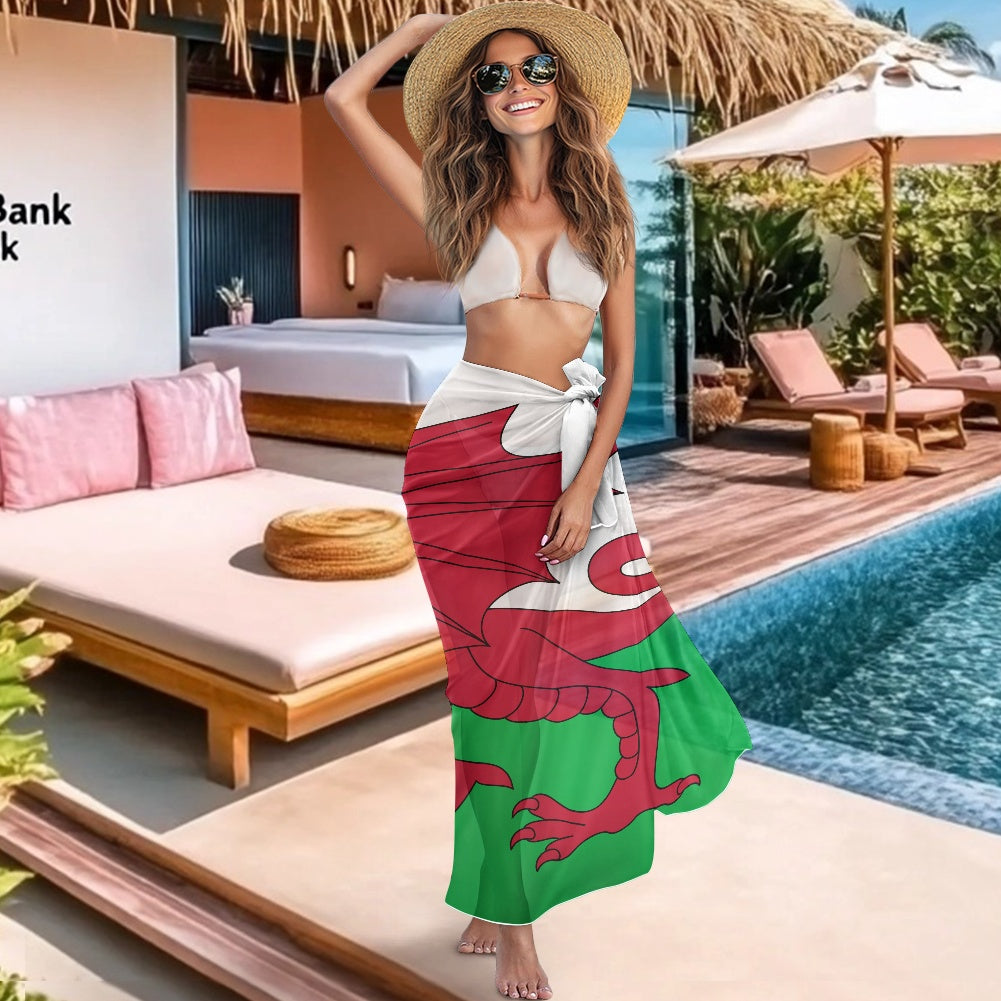 Wales Flag Inspired Bikini Cover-Up