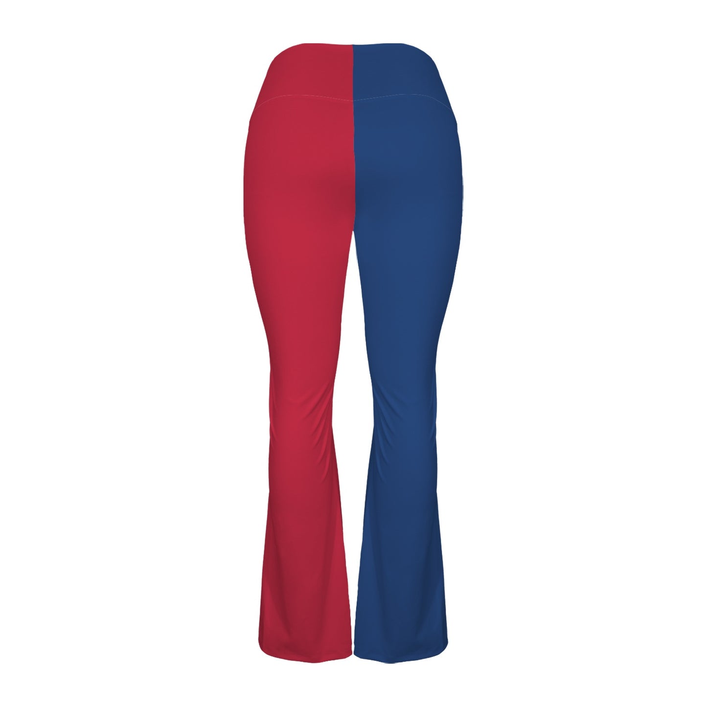 Texas Flag Inspired Women's V-Crossover High Waisted Flare Leggings