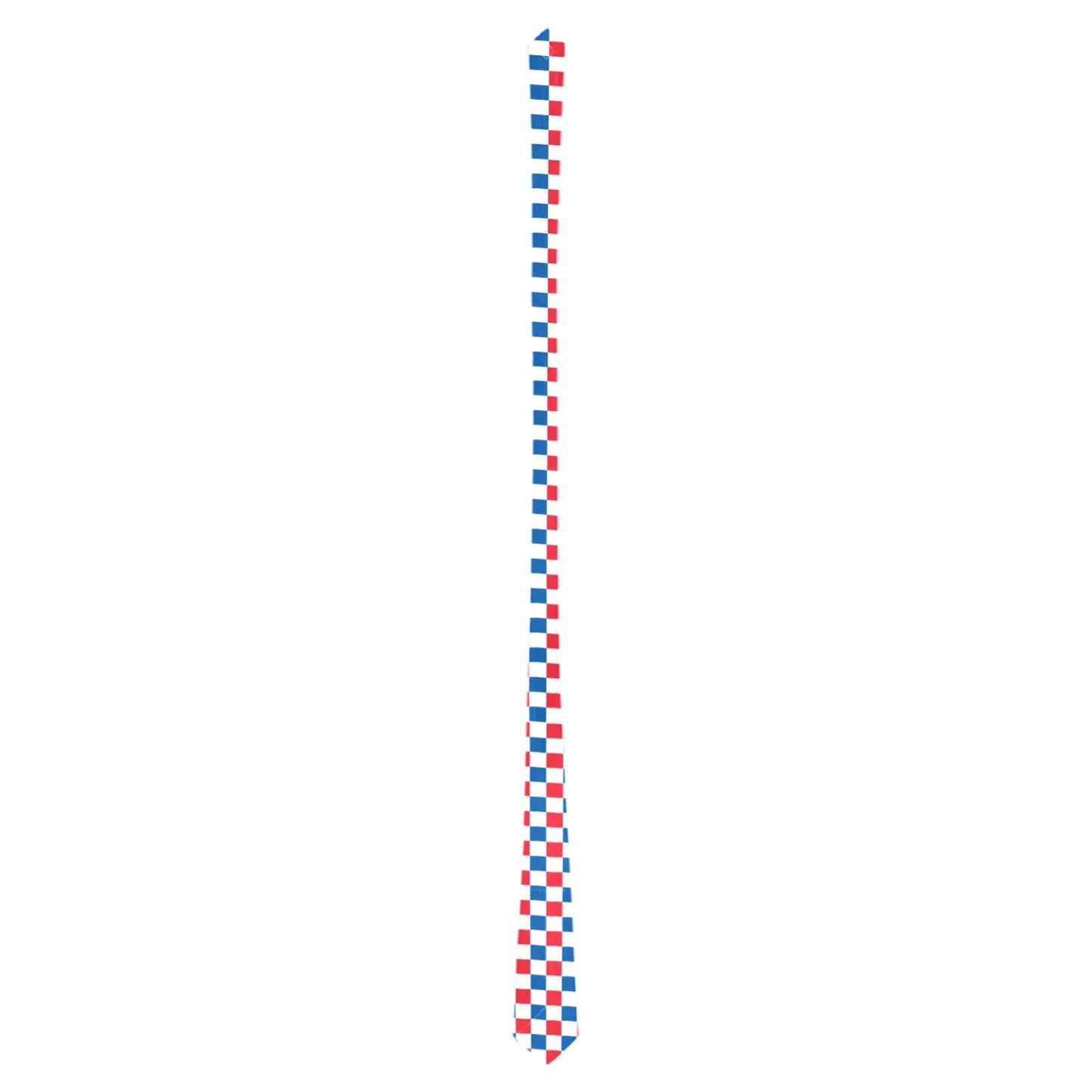 USA/American Flag Inspired Checkered Pattern Classic Necktie (Two Sides)