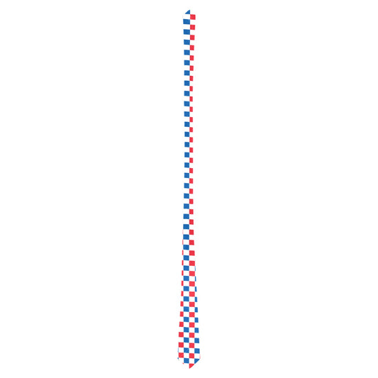 USA/American Flag Inspired Checkered Pattern Classic Necktie (Two Sides)