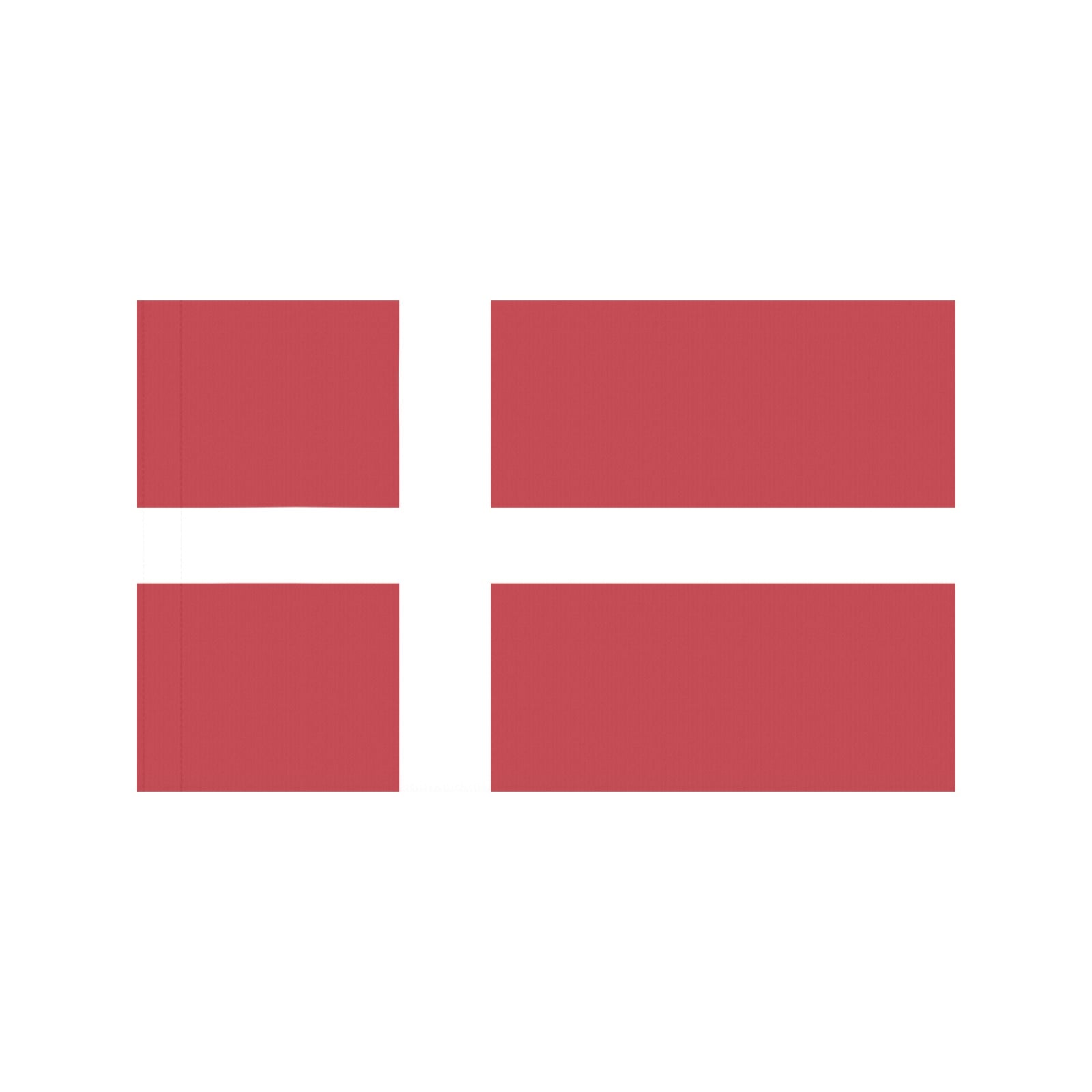 Red Danish flag with white cross, by Luv My Flag.
