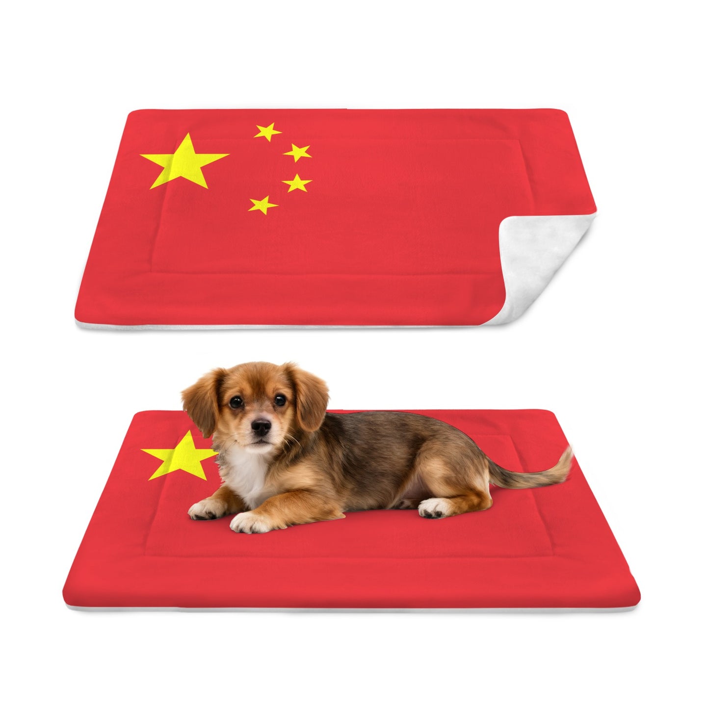 China Flag Inspired Pet Mat 25x18inch (Made in the USA)
