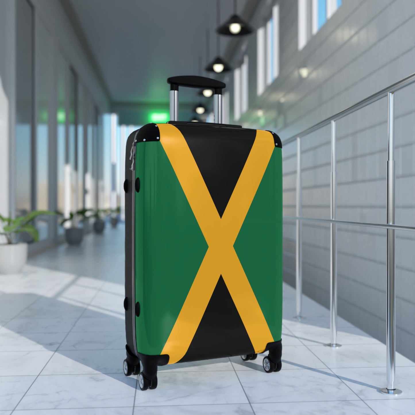 Jamaica Flag Inspired Suitcase