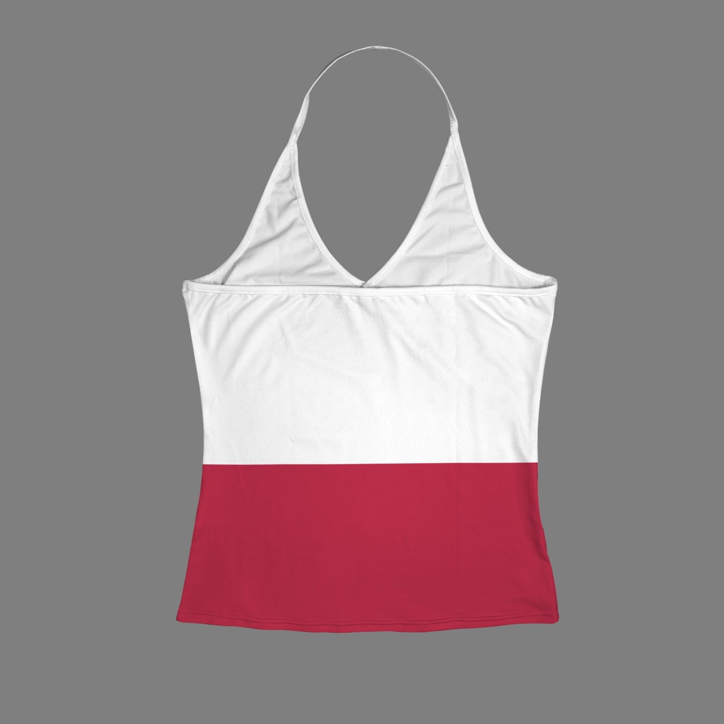 California Flag Inspired V-neck Halter Open Back Tank Top