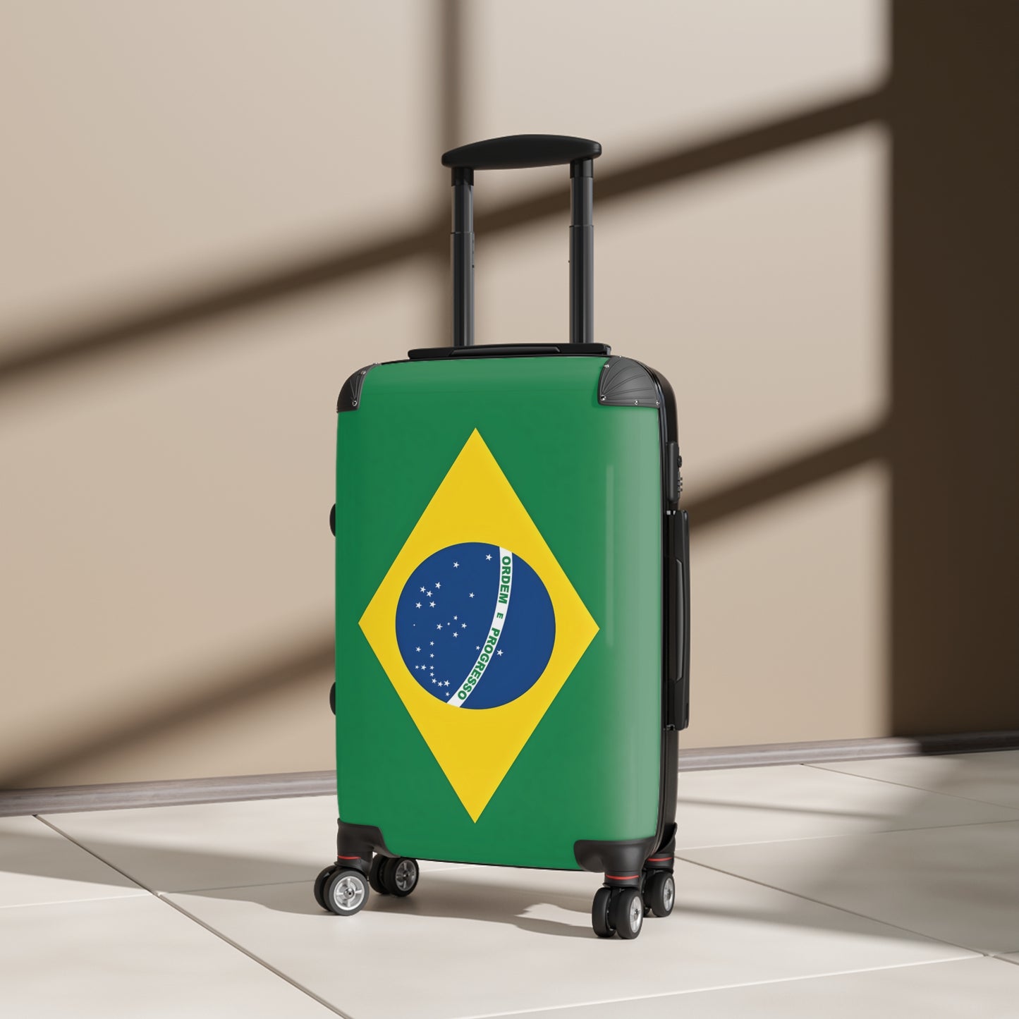 Brazil Flag Inspired Suitcase