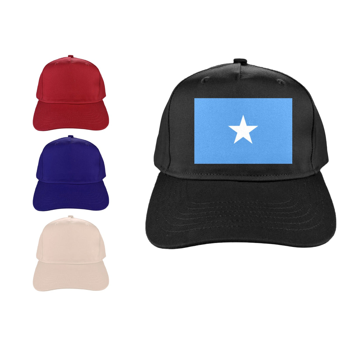 Somalia Flag Inspired Baseball Cap | Printed in the  USA