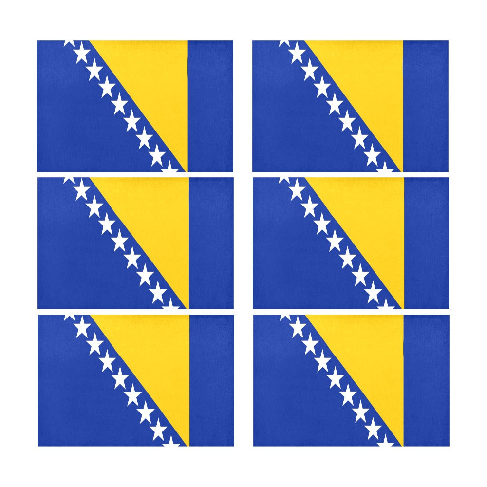 Bosnia and Herzegovina Flag Placemats 12" x 18" (Set of 6)