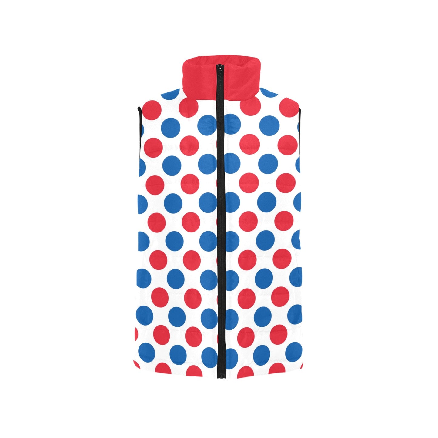 USA/American Flag Inspired Polka Dot Pattern Women's Padded Vest
