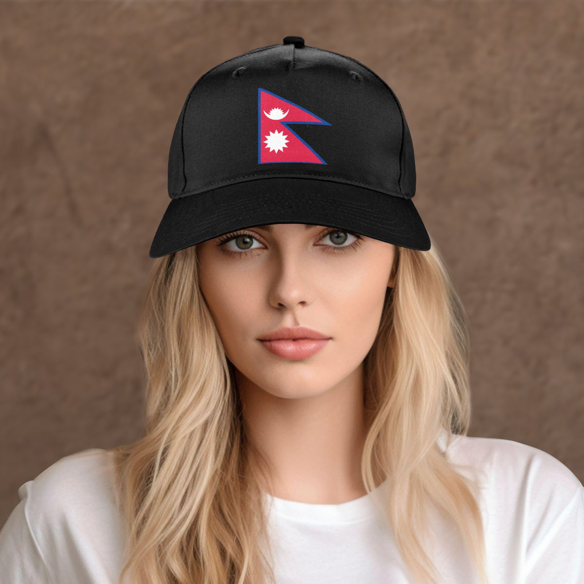 Nepal Flag Inspired Baseball Cap | Printed in the USA