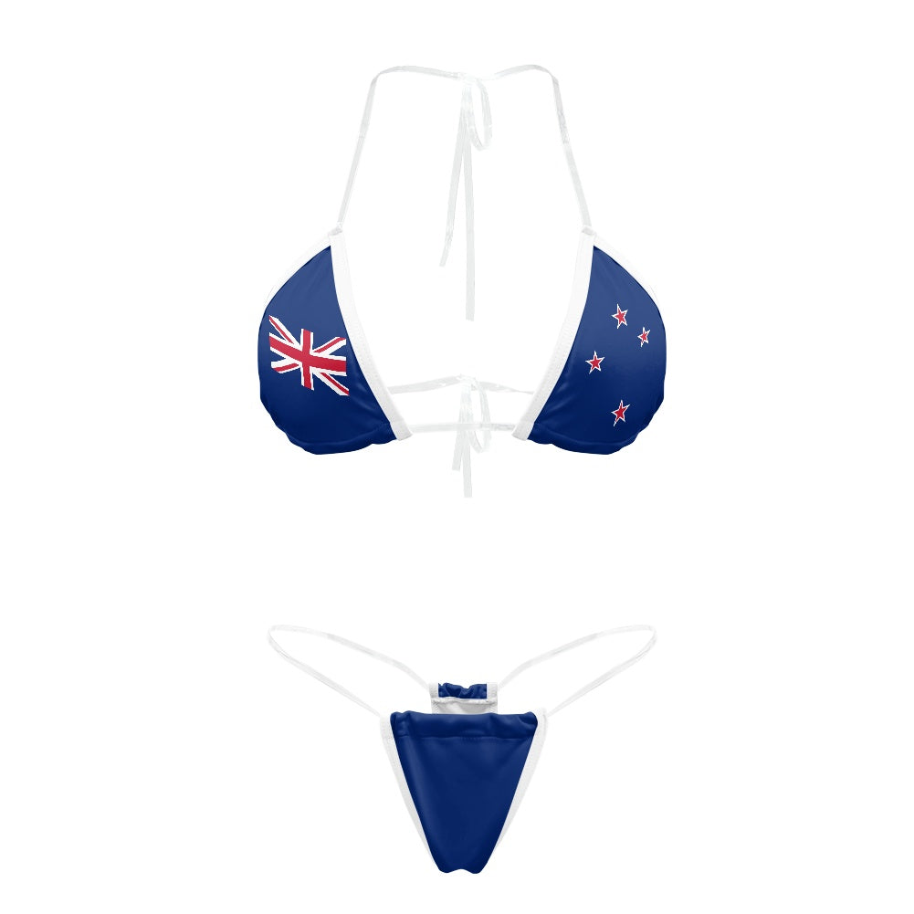 New Zealand Flag Inspired Transparent String Bikini