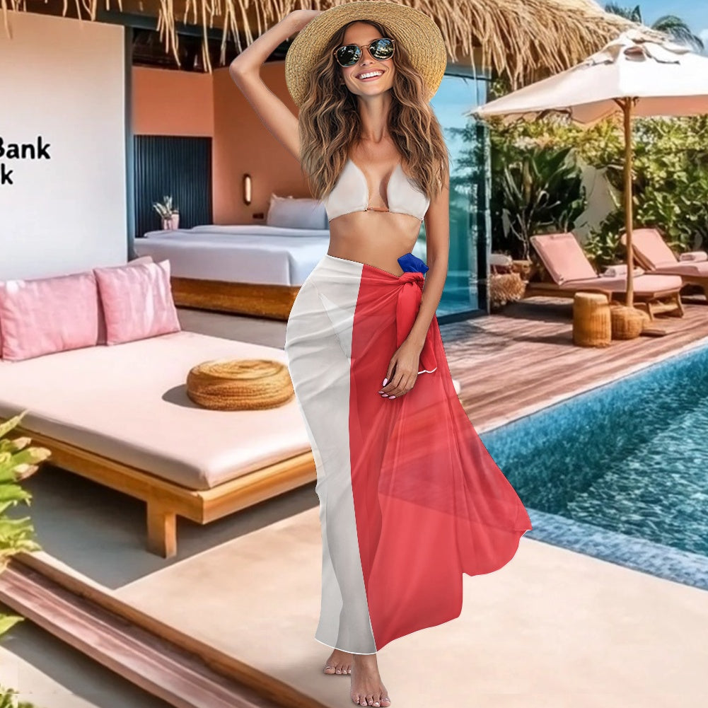 France Flag Inspired Bikini Cover-Up