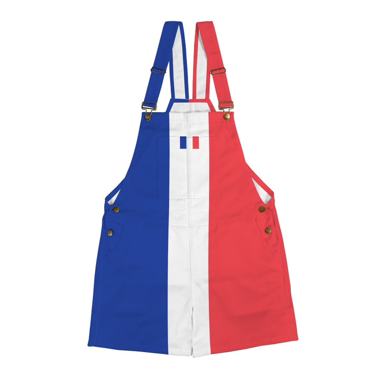 France Flag Inspired Unisex Suspender Jumpsuit