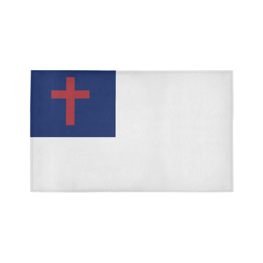 Christian Flag Inspired Doormat 30" x 18" (Sponge Material)