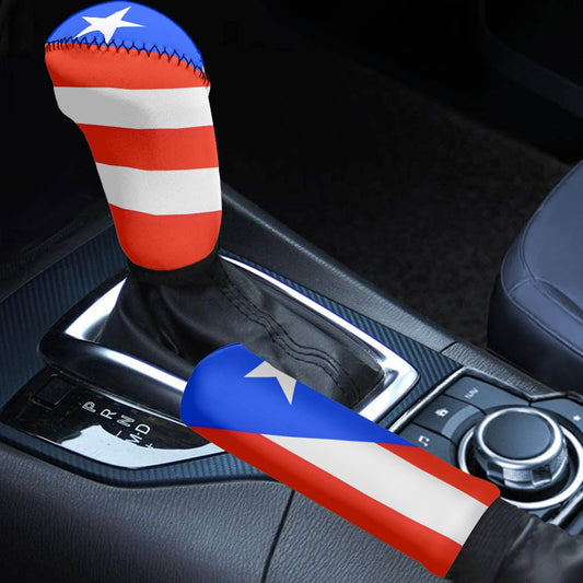 Costa Rica Flag Inspired Gear Lever Cover+Hand Brake Cover
