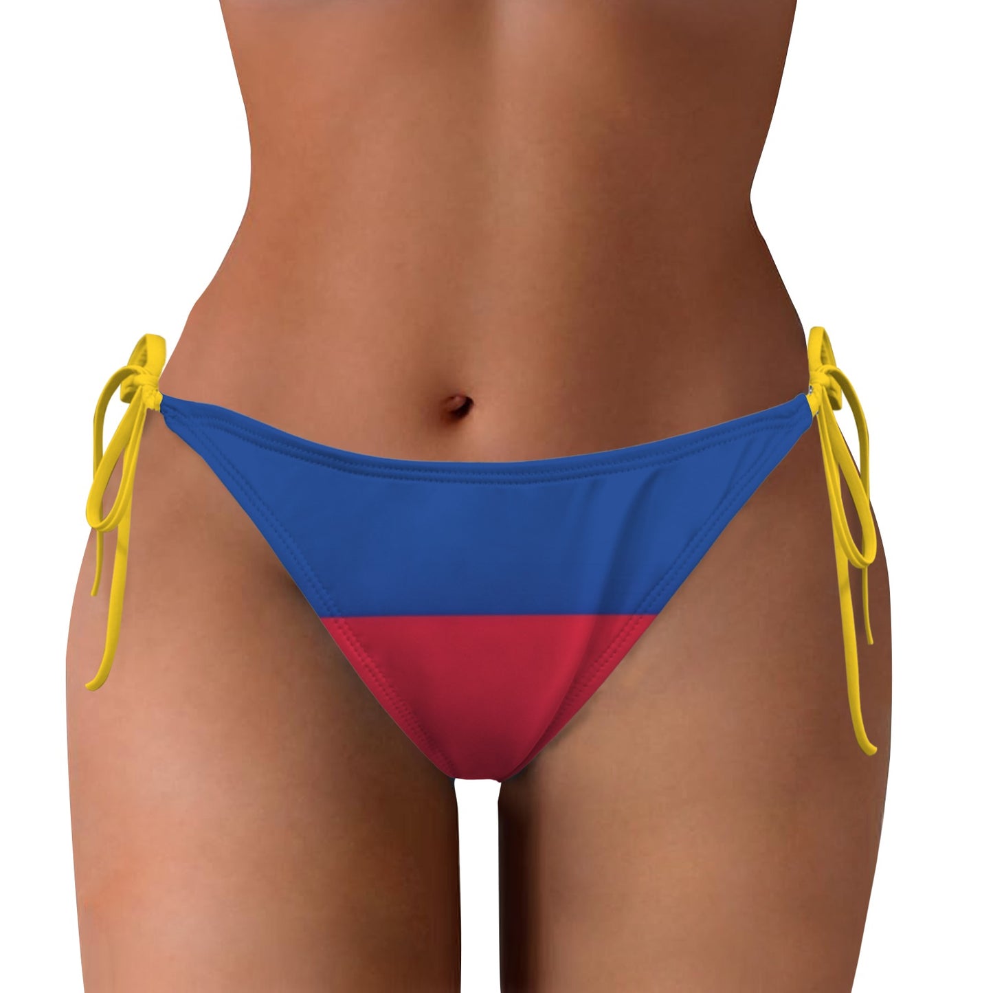 Colombia Flag Inspired Side-Tie Bikini Bottom