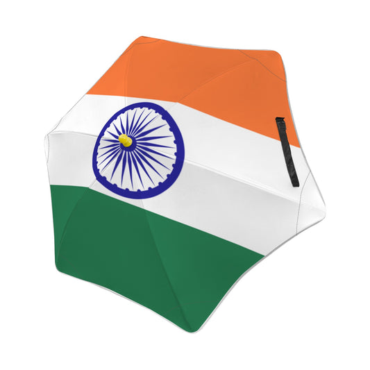 India Flag Inspired Kids Safe Round Corner Umbrella