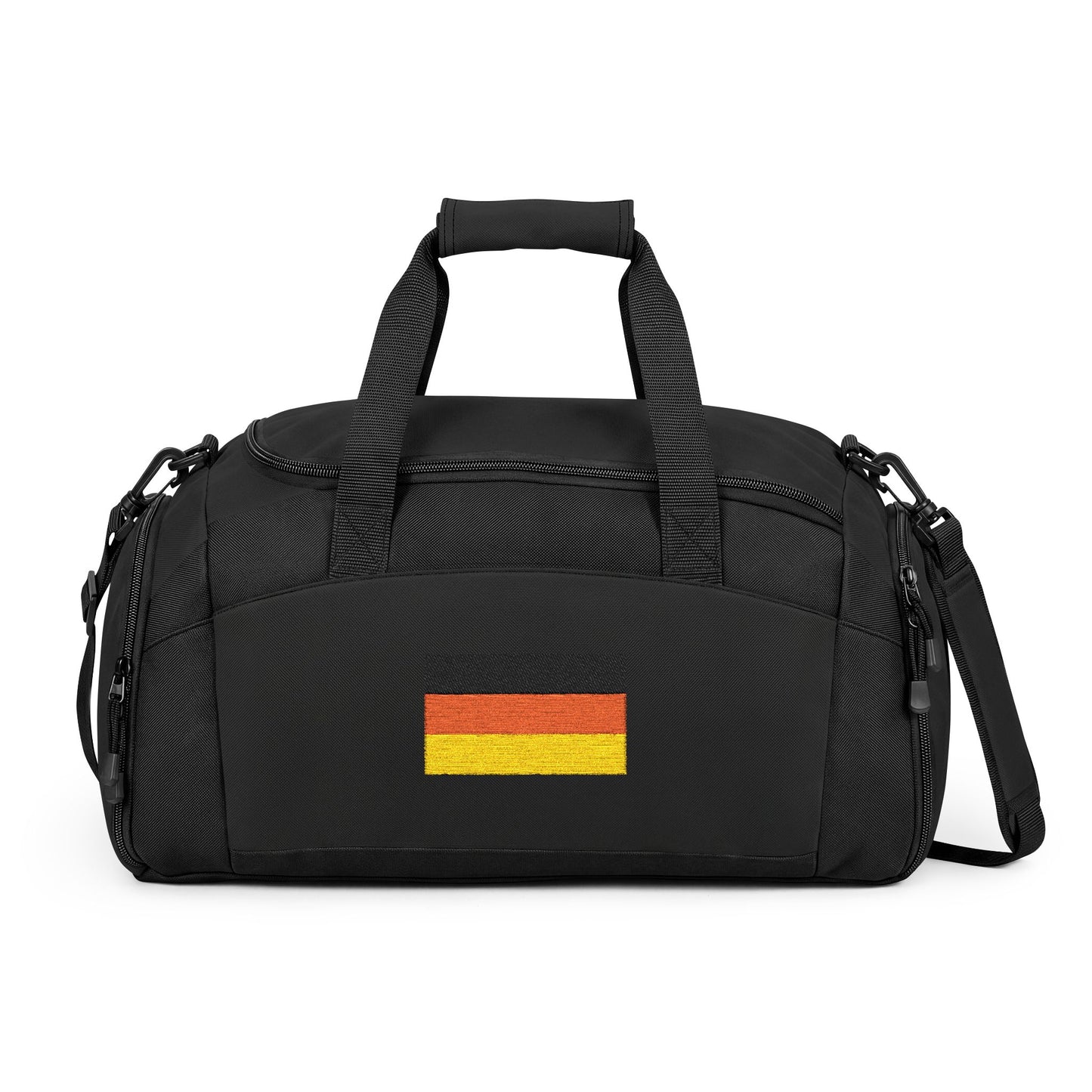 Germany Flag Gym Bag — Black Duffle with Embroidered Germany Flag