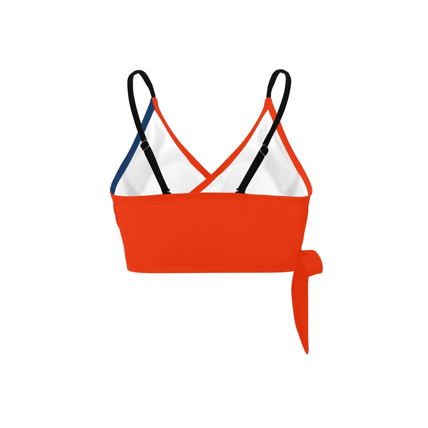Tennessee Flag Inspired Knot Side Bikini Top