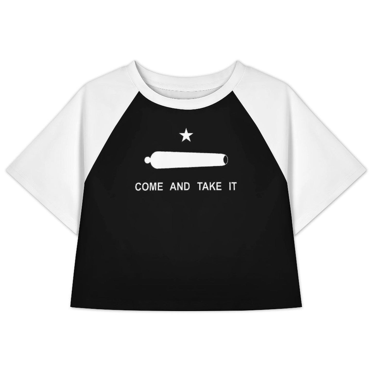 Come and Take It Flag Inspired Women's Cropped Shirt