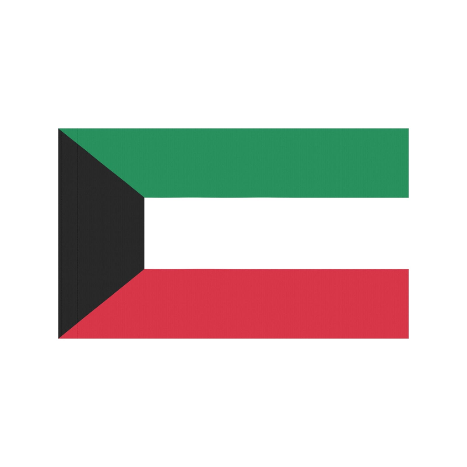 Kuwait flag design from Luv My Flag, three stripes.