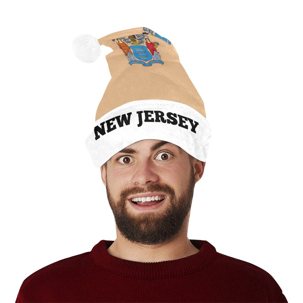 New Jersey Flag Christmas Santa Hat