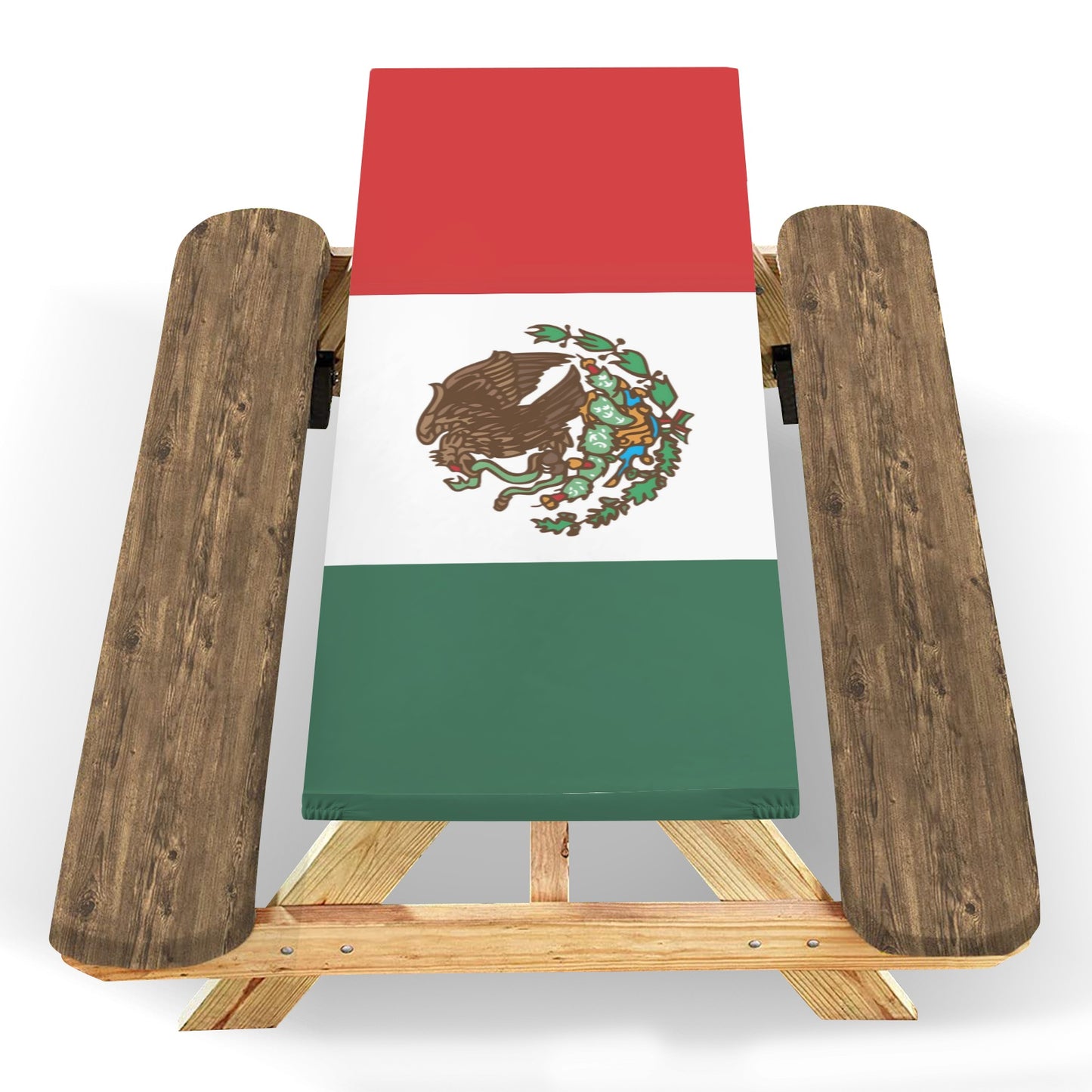 Mexico Flag Inspired Picnic Table Cover (72" x 30") | Ships from USA