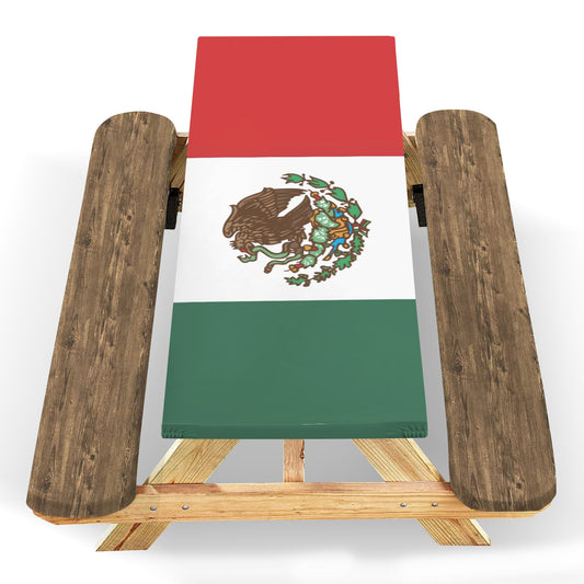 Mexico Flag Inspired Picnic Table Cover (72" x 30") | Ships from USA